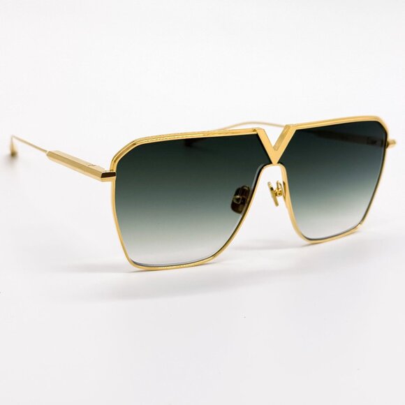 NEW VALENTINO SUNGLASSES UNISEX GOLD/GREEN V-GOLDSHIELD VLS-137C EYEWEAR main image 11